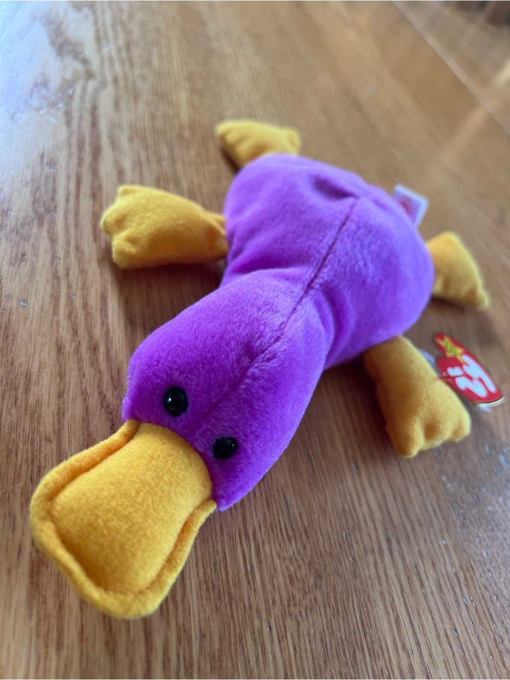 Rare TY Beanie Baby 1993 Patti the Platypus Style 4025 with mistakes